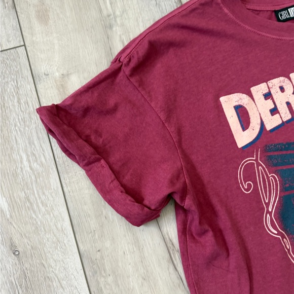 Anthropologie GIRLDANGEROUS Derby Days Boyfriend tee size small - Picture 5 of 8